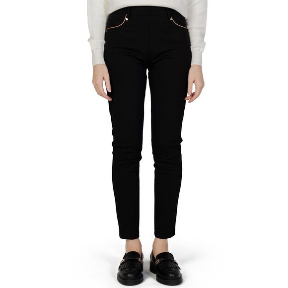Alviero Martini Prima Classe Purple Cotton Slim Fit Denim Trouser Jeans
